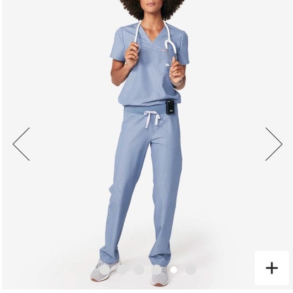 Figs heather indigo scrub set